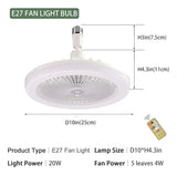 2-in-1 Multifunctional LED Ceiling Fan and Lamp with Remote Control