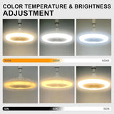 2-in-1 Multifunctional LED Ceiling Fan and Lamp with Remote Control