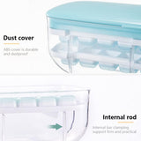 Máquina para hacer cubitos de hielo 2 en 1 con bandeja y tapa