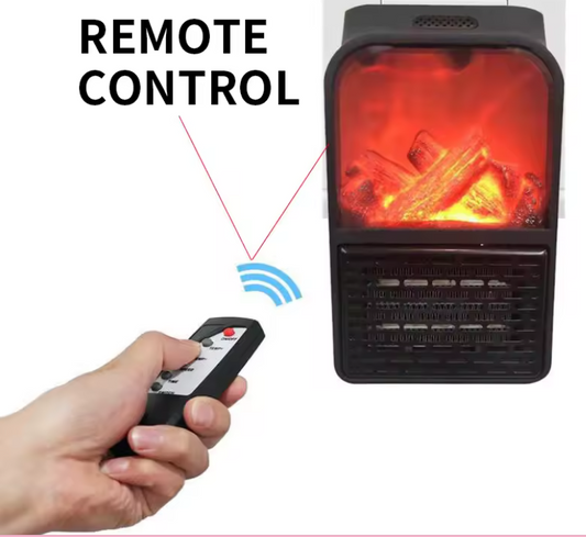 Calefactor Eléctrico Portátil Enchufable 1000W 110-220V con Mando a Distancia – Calor Instantáneo y Seguro