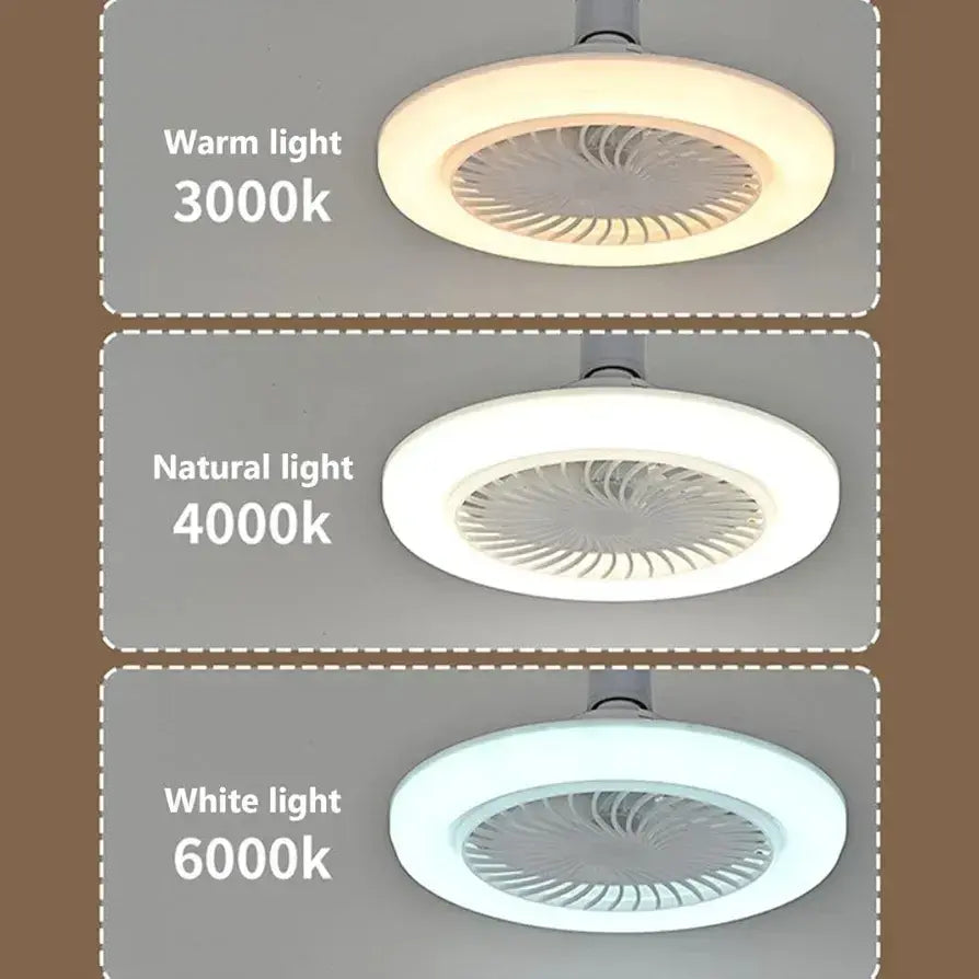 Lampara y ventilador de techo 2en1- LED multifuncionales con control remoto