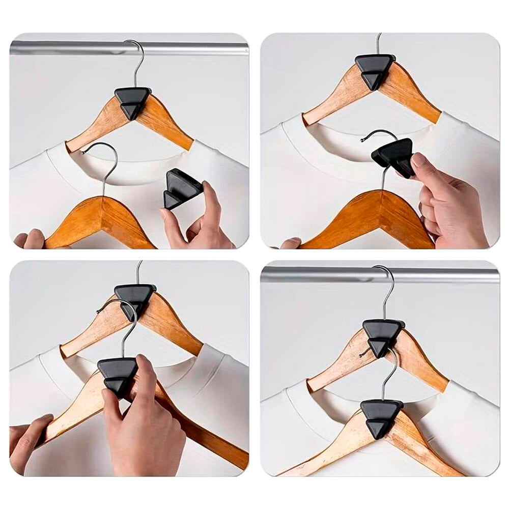 36 Piezas Ganchos para Perchas de Plástico - Mini Organizador Clip para Colgar y Optimizar Espacio en el Armario