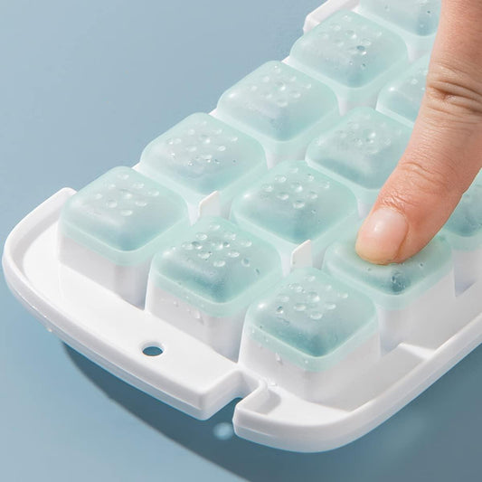Máquina para hacer cubitos de hielo 2 en 1 con bandeja y tapa