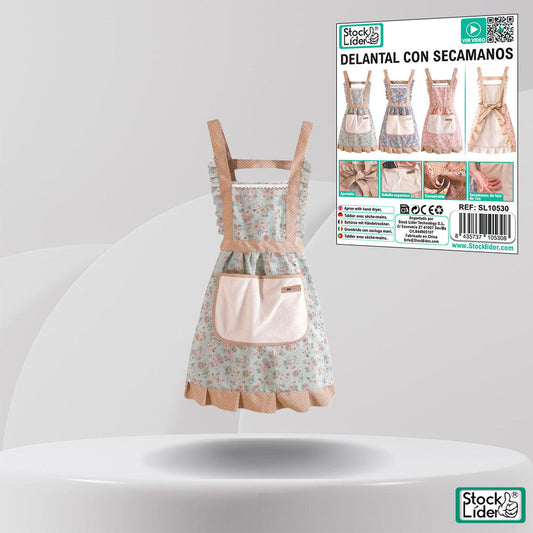 Delantal con secamanos