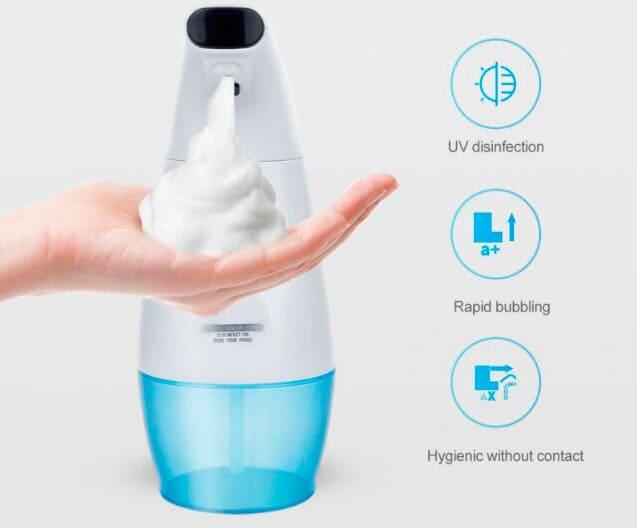 Dispensador automático de espuma/sabonete líquido para as mãos