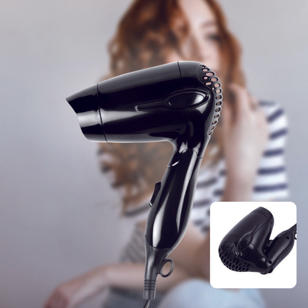 Kit de viagem: Secador de cabelo com cabo dobrável e chaleira elétrica de viagem em aço inoxidável de 0,5L.