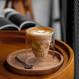 Juego de 3 vasos de chupito de cristal en forma de calavera en 3D de 130 ml