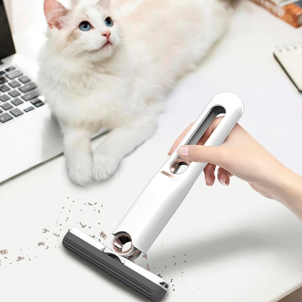 Mini esfregona de mesa para limpeza de azulejos e paredes, com sistema de torção automática.